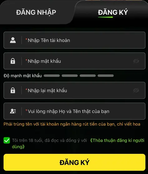 Đăng Ký Tài Khoản 888TOP Casino